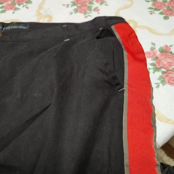 New Decibel Cargo Black Red Pants Size Men's 42/34 - Picture 2 of 4